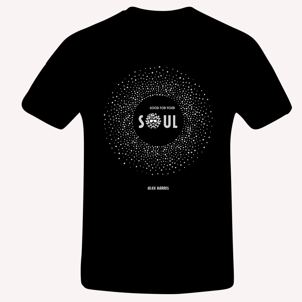 Alex Harris Black T-Shirt With Logo