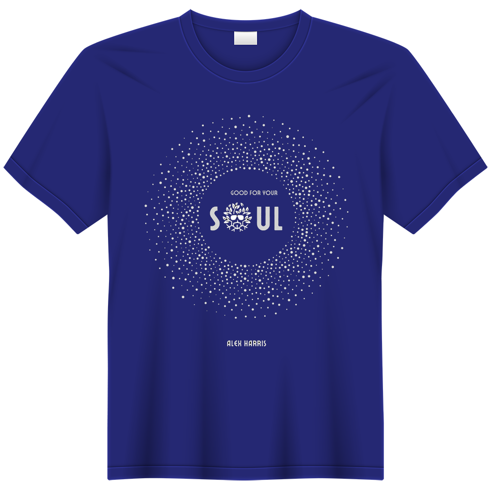 Alex Harris Blue T-Shirt with logo