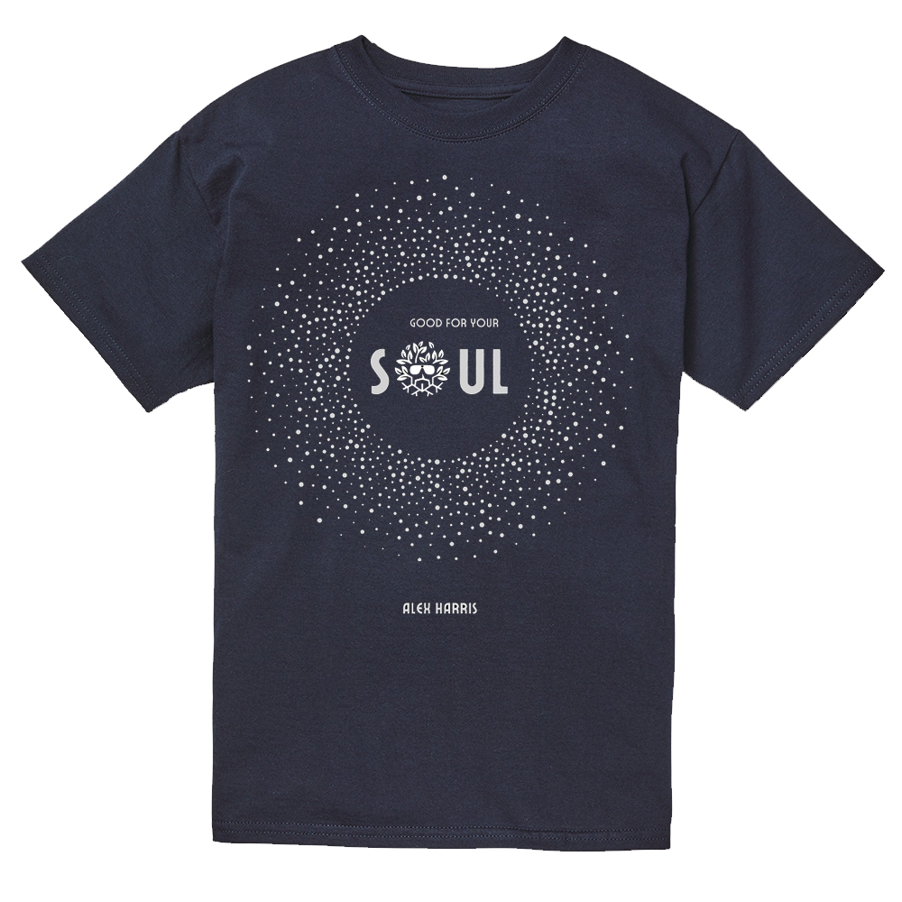 Alex Harris Navy T-Shirt With Soul Logo